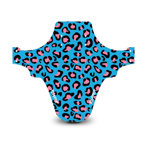 Leopard Print Blue, Pink & Black Mudguard