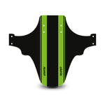 Racing Stripes Black & Green Mudguard