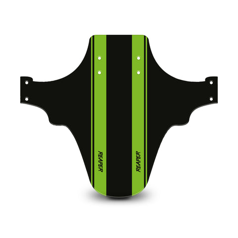 Racing Stripes Black & Green Mudguard