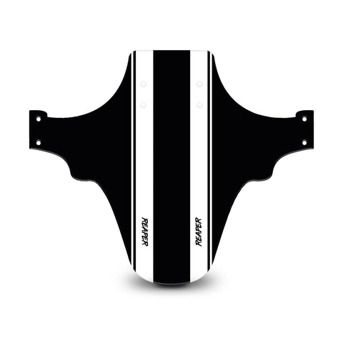 Racing Stripes Black & White Mudguard