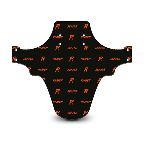 Reaper Logo Pattern Black & Orange Mudguard