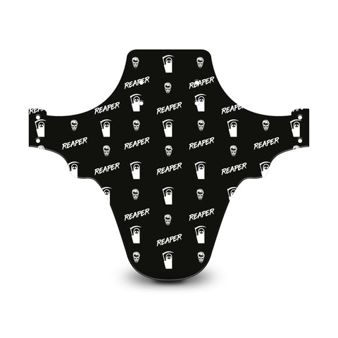 Reaper Skull Pattern Black & White Mudguard