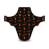 Reaper Skull Pattern Black & Orange Mudguard