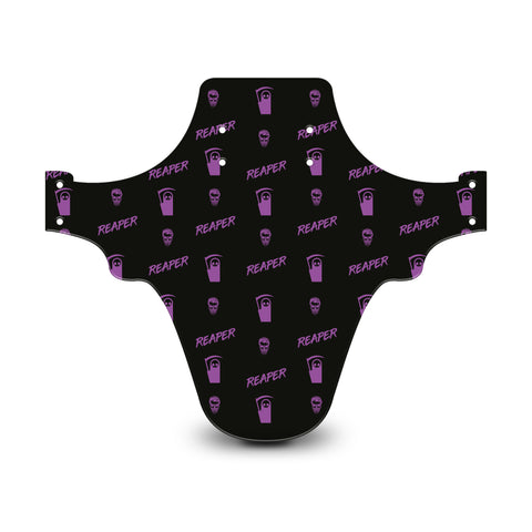 Reaper Skull Pattern Black & Purple Mudguard