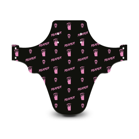 Reaper Skull Pattern Black & Pink Mudguard