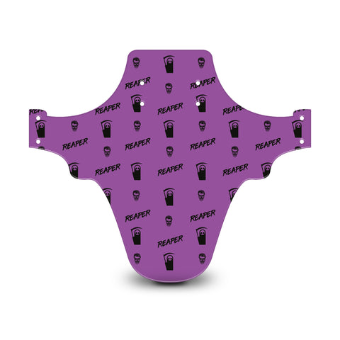 Reaper Skull Pattern Purple & Black Mudguard