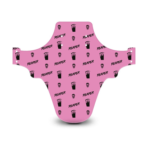 Reaper Skull Pattern Pink & Black Mudguard