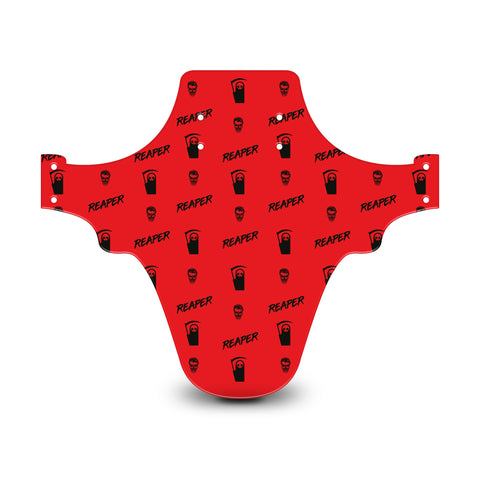 Reaper Skull Pattern Red & Black Mudguard