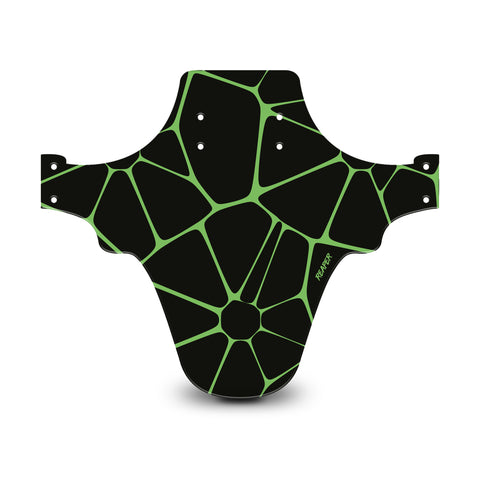 Voronoi Diagram Black & Green Mudguard